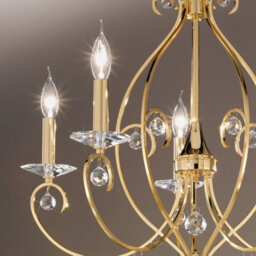 Luminosa Lighting Luminosa Carat Crystal Multi Arm Chandeliers 5 Light 24 Carat Gold - thumbnail 3