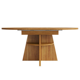 Btm Round To Oval Extendable Dining Table  110 To 150 Cm, Seats Up To 8 People, Kitchen And Dining Table, Dark Brown - thumbnail 9