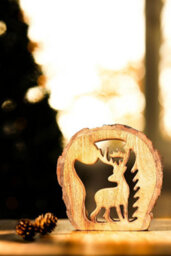 Christmas Reindeer Wooden Ornament - thumbnail 5
