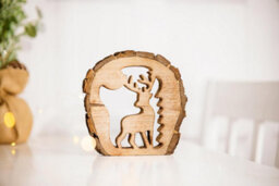 Christmas Reindeer Wooden Ornament - thumbnail 2