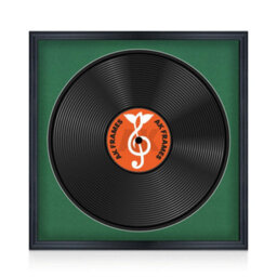 "16X16"" Black Classic Vinyl Record Frame With Emerald Mount For 12 Inch Lp Disc - Ak Frames" - thumbnail 1