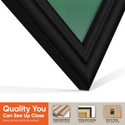 "16X16"" Black Classic Vinyl Record Frame With Emerald Mount For 12 Inch Lp Disc - Ak Frames" - thumbnail 3