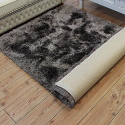 Grey Handmade , Luxurious , Modern , Plain , Shaggy , Sparkle Easy To Clean Rug For Living Room, Bedroom - 160Cm X 230Cm - thumbnail 4