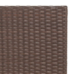 Berkfield 3 Piece Folding Bistro Set Brown Poly Rattan - thumbnail 9