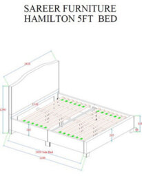 Sareer Furniture Hamilton Bed, Upholstered Bed Frame With Headboard, Bed In A Box - thumbnail 8