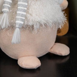 Samuel Alexander 52Cm Battery Operated Plush White Christmas Reindeer With Led Lit Antlers - thumbnail 8