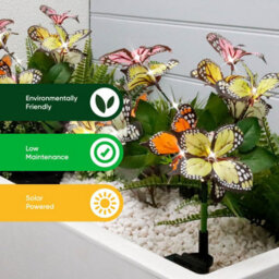 Gardenwize Pack Of 2 Solar Butterfly Stake Lights Colour-Changing Led Garden Border Path Lights - thumbnail 6