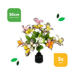 Gardenwize Pack Of 2 Solar Butterfly Stake Lights Colour-Changing Led Garden Border Path Lights - thumbnail 2