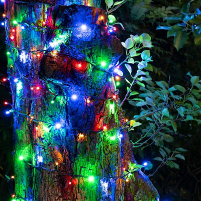 Christmas Tree World Crownvine 10M Fairy Lights - 100 Leds Multicolour - Black Rubber Cable (For Crownvine Lights) - image 1