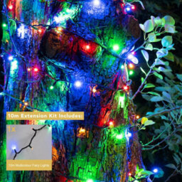 Christmas Tree World Crownvine 10M Fairy Lights - 100 Leds Multicolour - Black Rubber Cable (For Crownvine Lights) - thumbnail 2
