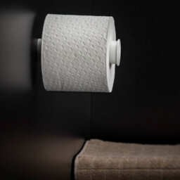 Cosmic Toilet Roll Holder, White Matt, Wall-Mounted, 12,5 Cm. Collection Bwc - thumbnail 2