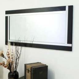 Mirroroutlet Aston  Black All Glass Full Length Mirror 174 X 85 Cm - thumbnail 4