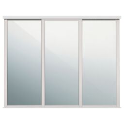 Spacepro Shaker Contemporary Shaker Mirrored Cashmere 3 Door Sliding Wardrobe Door Kit (H)2220mm (W)2592mm - thumbnail 2