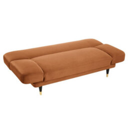 Home Detail Silas Clic-Clac Sofa Bed With Wooden Metal-Tipped Legs, White Boucle - thumbnail 5
