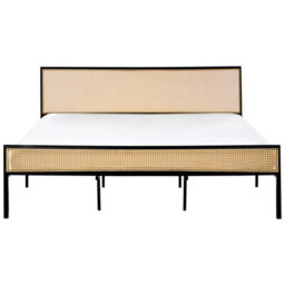 Beliani Bed Pe Rattan Avanton 180 X 200 Cm (Eu Super King) Black - thumbnail 5