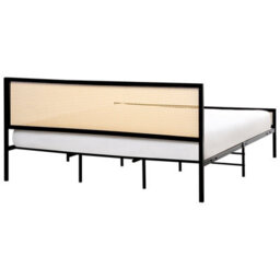 Beliani Bed Pe Rattan Avanton 180 X 200 Cm (Eu Super King) Black - thumbnail 6