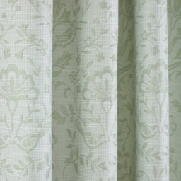 Curtina Marple Woven Jacquard Thermal Pair Of Sage Green Eyelet Curtains - thumbnail 3