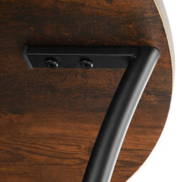 Tectake Bedside Table Saint Louis - Industrial Style, Round, With 2 Shelves, 55 X 56 Cm - Industrial Wood Dark, Rustic - thumbnail 3