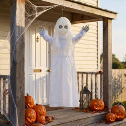 Garden Greatness Hanging Light Up Haunted Ghost Girl - thumbnail 2