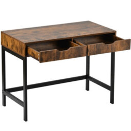 Btm Computer Desk Dressing Table With Two Drawers Work Table Home Office Table Industrial - thumbnail 7