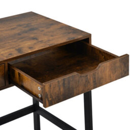 Btm Computer Desk Dressing Table With Two Drawers Work Table Home Office Table Industrial - thumbnail 4