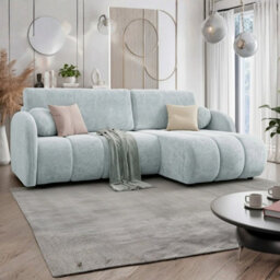 Zara L 2R+Lc Universal Corner Sofa Bed With Storage Light Grey - thumbnail 2
