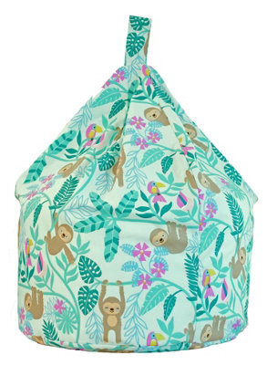 Bean Lazy Cotton Green Sloth Bean Bag Child Size - image 1