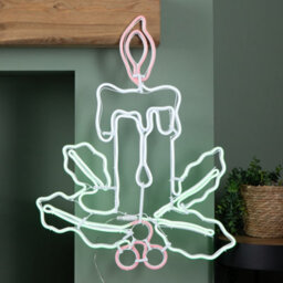 Samuel Alexander 72Cm Light Up Neon Flex Effect Christmas Candle Decoration With Multi-Coloured Leds - thumbnail 3