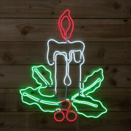 Samuel Alexander 72Cm Light Up Neon Flex Effect Christmas Candle Decoration With Multi-Coloured Leds - thumbnail 5