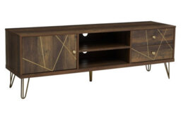 Orsina Sturdy Design Media Unit, Sturdy Construction Of Wooden Tv Stand With Storage, Versatile Living Room Tv Unit - thumbnail 2