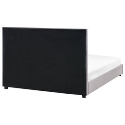 Beliani Bed Velvet Rouen 160 X 200 Cm (Eu King Size) Dark Grey - thumbnail 5