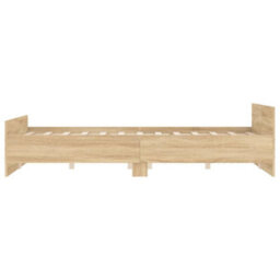 Berkfield Bed Frame With Headboard And Footboard Sonoma Oak 120X200 Cm - thumbnail 5