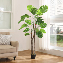 Thehotsale Artificial Monstera Deliciosa Tree In Pot For Decoration Living Room - thumbnail 1