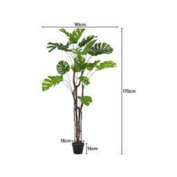 Thehotsale Artificial Monstera Deliciosa Tree In Pot For Decoration Living Room - thumbnail 7