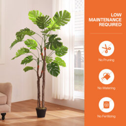 Thehotsale Artificial Monstera Deliciosa Tree In Pot For Decoration Living Room - thumbnail 2