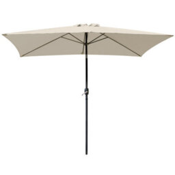 VRUC Outdoor Patio Garden Parasol Sun Shade Umbrella With Crank Handle & Tilt 2X3M Cream - thumbnail 2