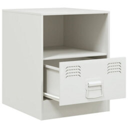 Berkfield Bedside Cabinets 2 Pcs White 34.5X39X44 Cm Steel - thumbnail 7