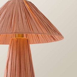 Valuelights Kaiya Pink Woven Paper Tapered Table Lamp - thumbnail 4