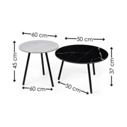 Oakham Ardmore Set Of Side Tables In Grey And Black - thumbnail 8