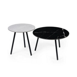 Oakham Ardmore Set Of Side Tables In Grey And Black - thumbnail 1