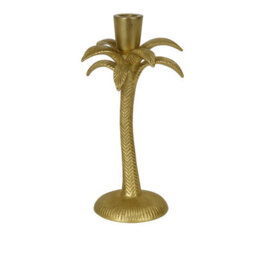 Melody Maison Gold Metal Palm Tree Candle Holder - thumbnail 6