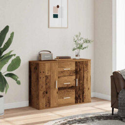 Berkfield Sideboard Old Wood 90X29.5X65 Cm Engineered Wood - thumbnail 3