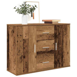 Berkfield Sideboard Old Wood 90X29.5X65 Cm Engineered Wood - thumbnail 1