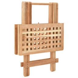 Berkfield Compact Foldable Side Table Solid Walnut Wood 50X50X49 Cm