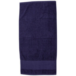 Towel City Printable Border Hand Towel Navy (One Size) - thumbnail 1