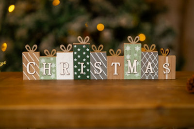 Christmas Wooden Sign Decoration 40Cm - image 1