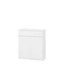 Arte White Simply 2 Hallway Cabinet W92Cm X H107Cm X D40Cm - Bright And Timeless Design - thumbnail 1