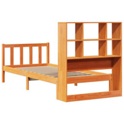 Berkfield Bookcase Bed Without Mattress Wax Brown 75X190 Cm Small Single Solid Wood Pine - thumbnail 8