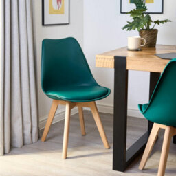 Bravich Rocco Tulip Dining Chair - Dark Green - Set Of 2 - thumbnail 2