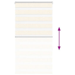 Berkfield Zebra Blind Marble Beige 85X150 Cm Fabric Width 80.9 Cm Polyester - thumbnail 5